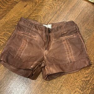 Free People Faux Leather Shorts